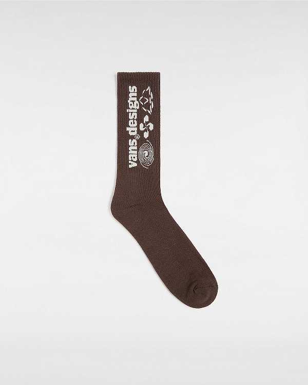 Brown Unisex Vans Pursuit Crew (1 Pair) Socks NZ | VN6813472