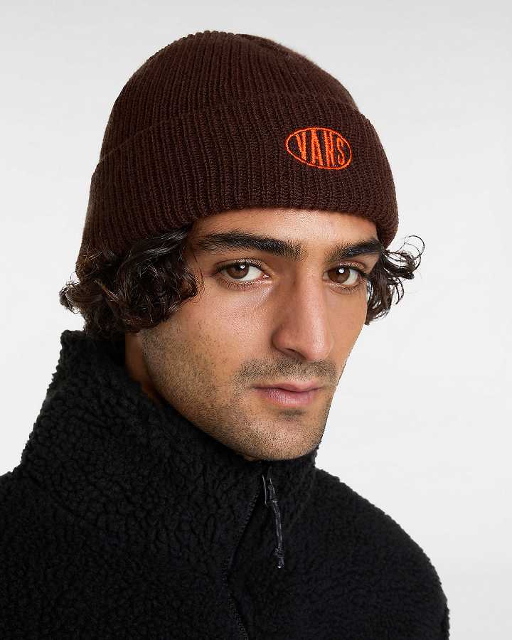 Brown Unisex Vans Spray On Cuff Beanie NZ | VN2830957