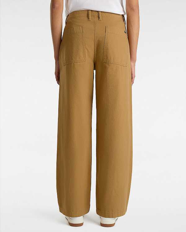 Brown Women Vans Arroyo Wide Leg Cargo Pants NZ | VN2897130