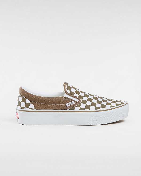 Brown Women Vans Classic Slip-On Platform Shoes NZ | VN5038461