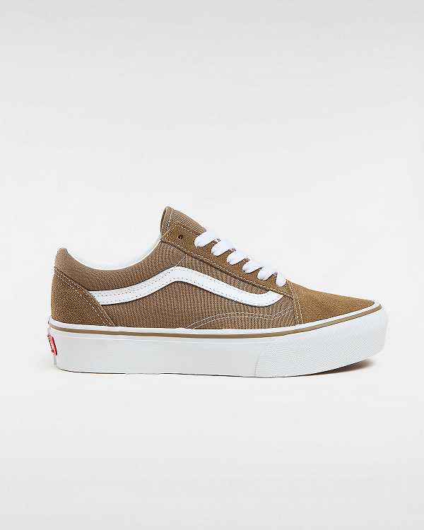 Brown Women Vans Old Skool Platform Shoes NZ | VN7583642