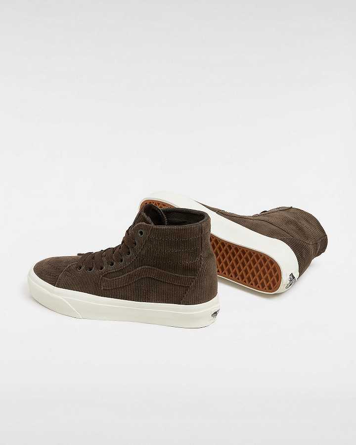 Brown Women Vans Sk8-Hi Tapered Sneakers NZ | VN2645701