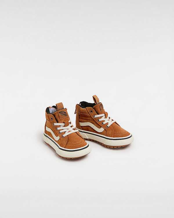 Brown / Orange Kids' Vans MTE Sk8-Hi (1-4 Years) Sneakers NZ | VN6813540