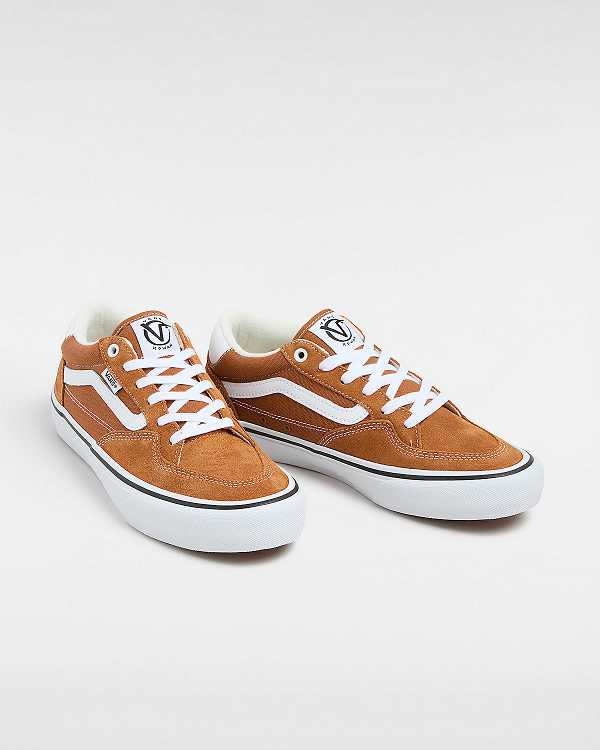 Brown / Orange Men Vans Rowan Skate Shoes NZ | VN2813705