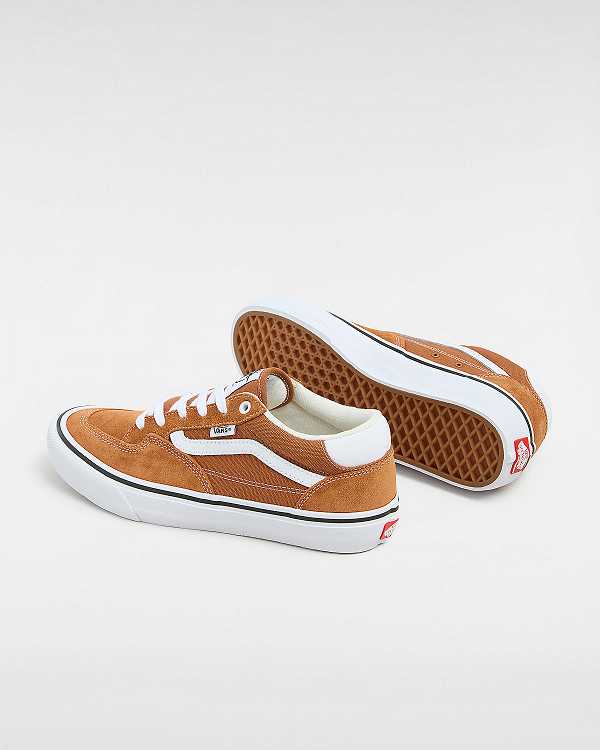 Brown / Orange Men Vans Rowan Skate Shoes NZ | VN2813705