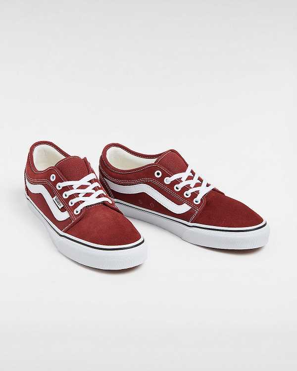 Burgundy Men Vans Chukka Low Sidestripe Skate Shoes NZ | VN8216790