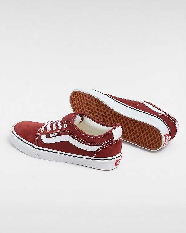 Burgundy Men Vans Chukka Low Sidestripe Skate Shoes NZ | VN8216790