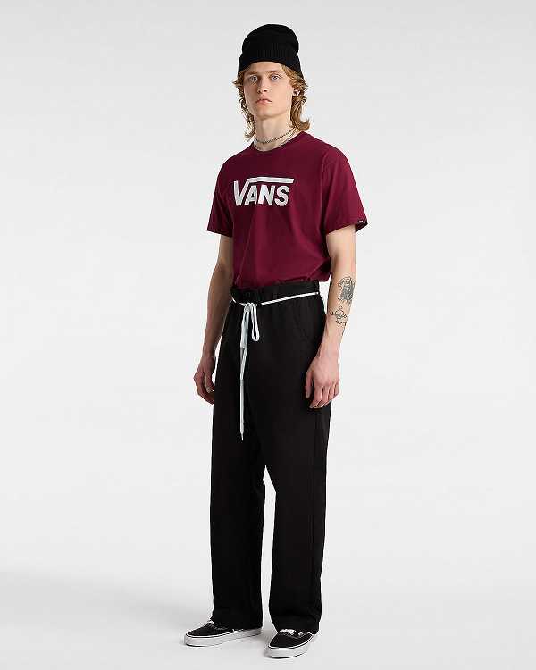 Burgundy Men Vans Classic T Shirts NZ | VN5032817