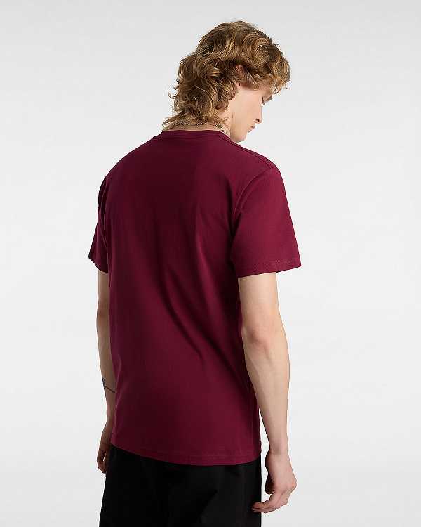 Burgundy Men Vans Classic T Shirts NZ | VN5032817