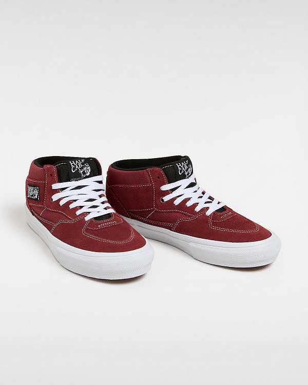 Burgundy Men Vans Half Cab Skate Shoes NZ | VN7280549