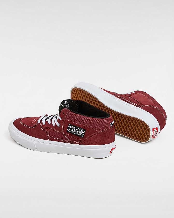 Burgundy Men Vans Half Cab Skate Shoes NZ | VN7280549