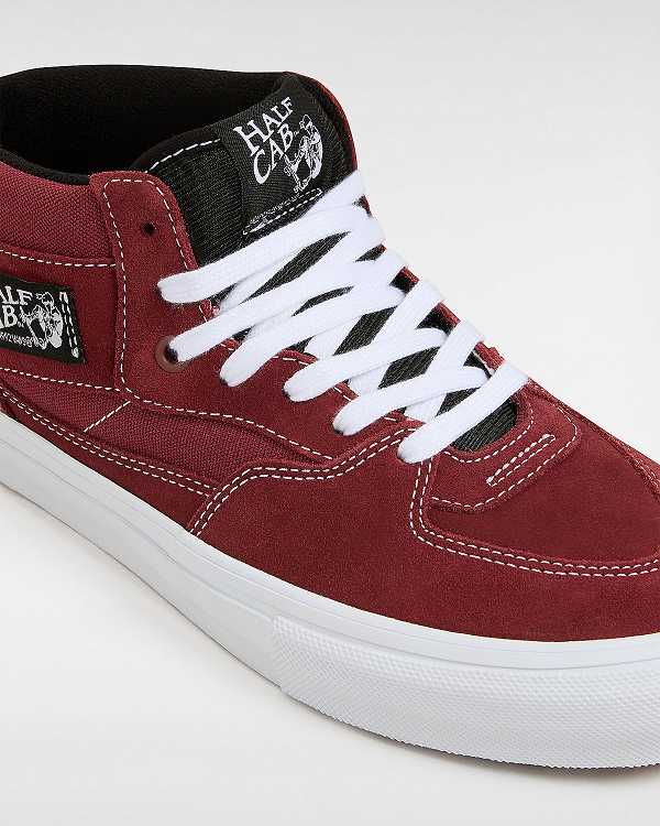 Burgundy Men Vans Half Cab Skate Shoes NZ | VN7280549