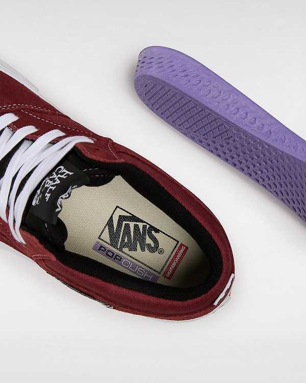 Burgundy Men Vans Half Cab Skate Shoes NZ | VN7280549