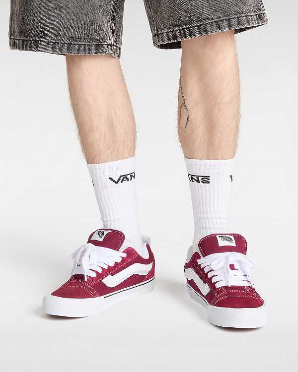 Burgundy Men Vans Knu Skool Sneakers NZ | VN3072196