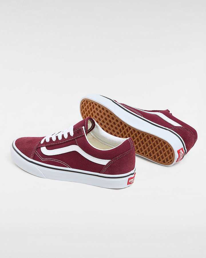 Burgundy Men Vans Old Skool Sneakers NZ | VN6587324