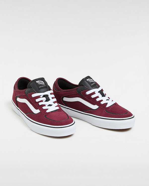 Burgundy Men Vans Rowley Classic Sneakers NZ | VN3875942