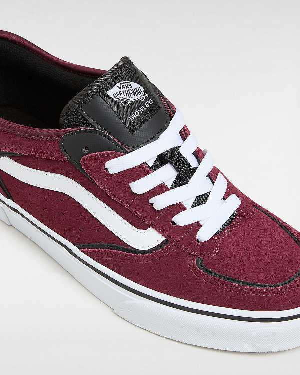 Burgundy Men Vans Rowley Classic Sneakers NZ | VN3875942