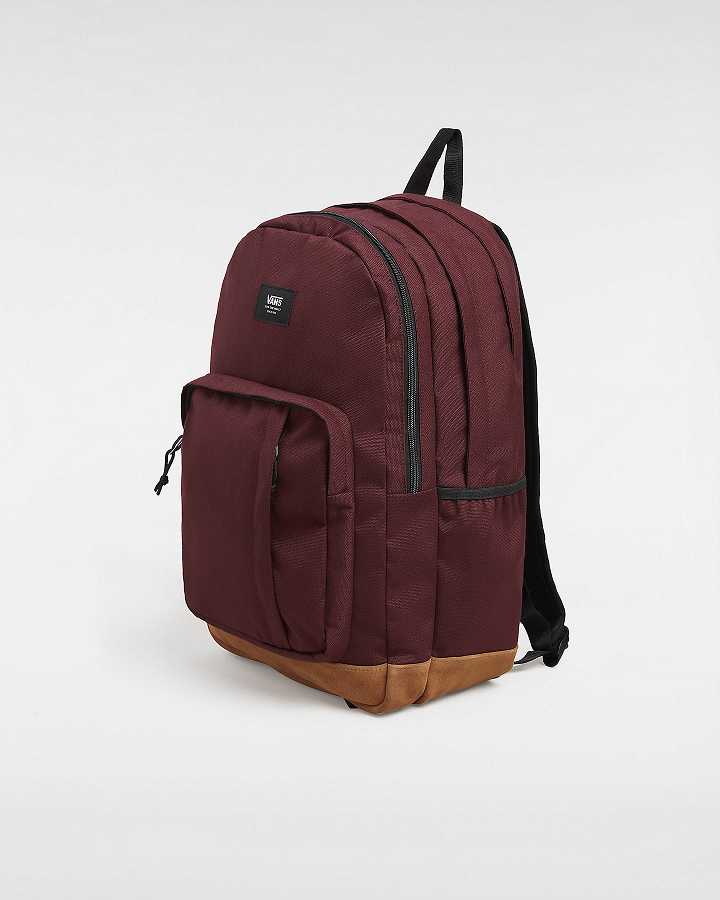 Burgundy Unisex Vans Old Skool Trek Backpacks NZ | VN2108937