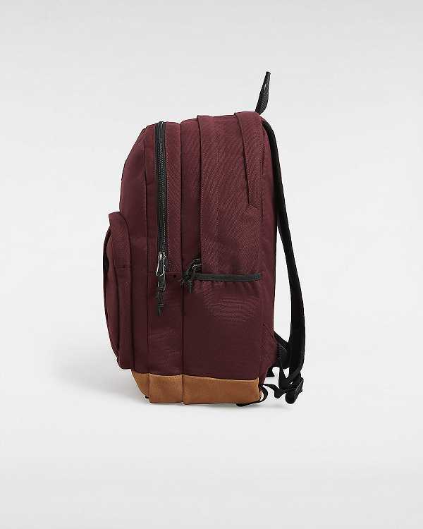 Burgundy Unisex Vans Old Skool Trek Backpacks NZ | VN2108937