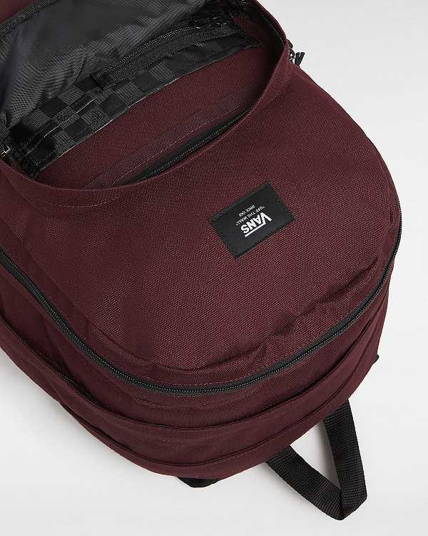 Burgundy Unisex Vans Old Skool Trek Backpacks NZ | VN2108937