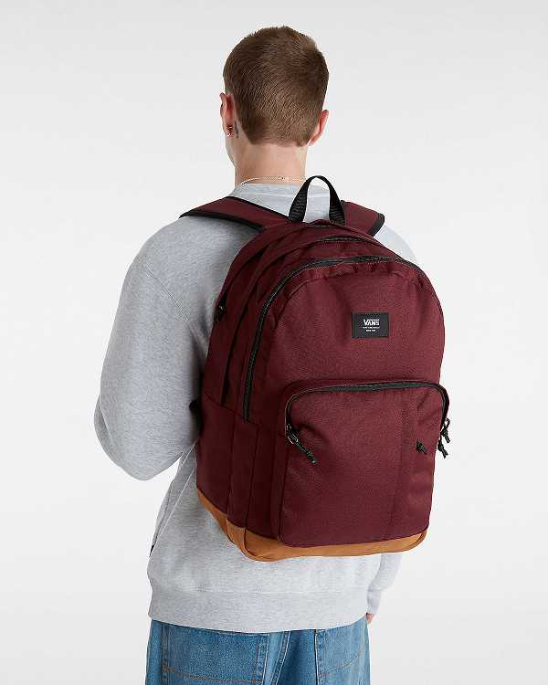 Burgundy Unisex Vans Old Skool Trek Backpacks NZ | VN2108937