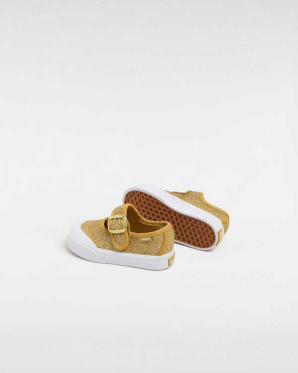 Gold Kids' Vans Glitter (1-4 Years) Mary Janes NZ | VN3764501