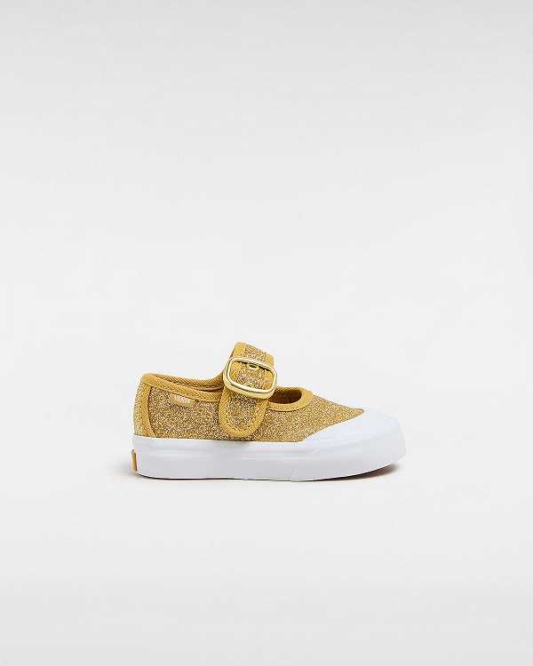 Gold Kids\' Vans Glitter (1-4 Years) Mary Janes NZ | VN3764501