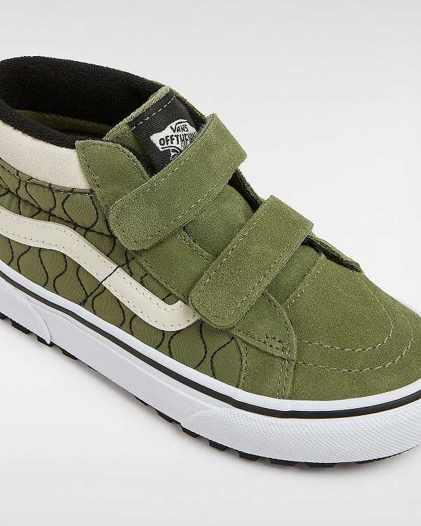 Green Kids' Vans MTE Sk8-Mid Reissue Hook and Loop (4-8 years) Sneakers NZ | VN2843751