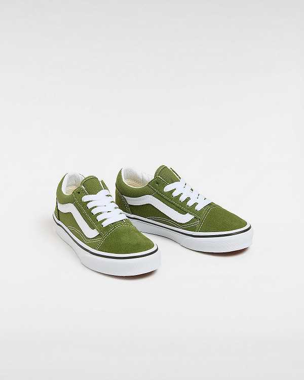 Green Kids' Vans Old Skool (4-8 Years) Sneakers NZ | VN7504293