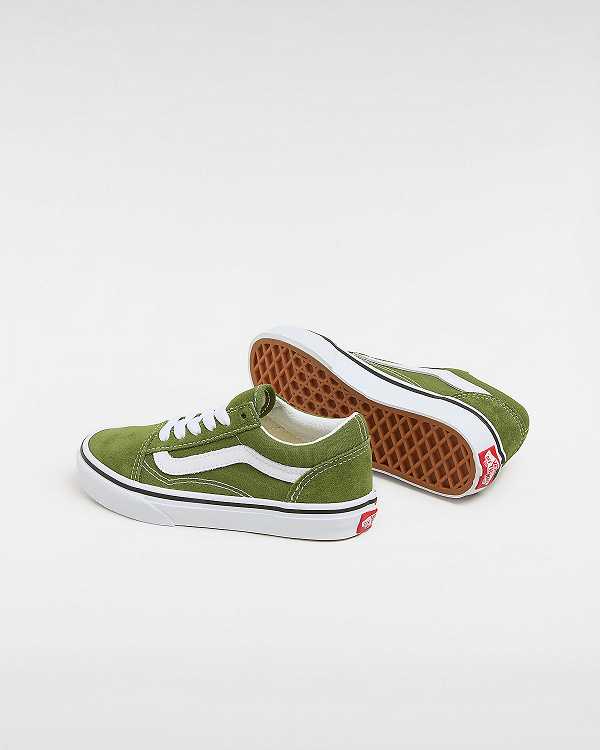 Green Kids' Vans Old Skool (4-8 Years) Sneakers NZ | VN7504293