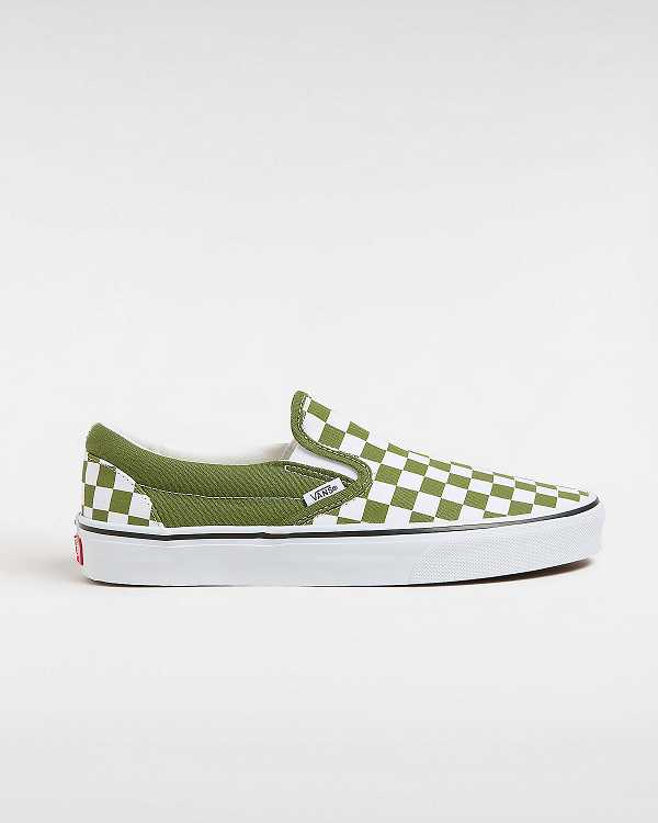 Green Men Vans Classic Checkerboard Slip On Shoes NZ | VN4389072