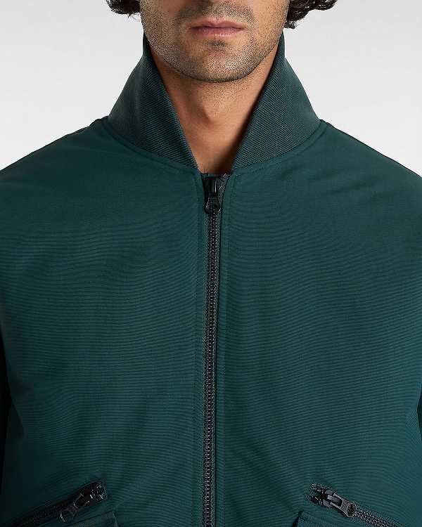 Green Men Vans Clifton Down Bomber Jackets NZ | VN4589073