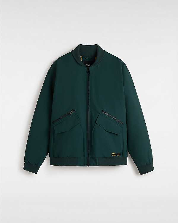 Green Men Vans Clifton Down Bomber Jackets NZ | VN4589073