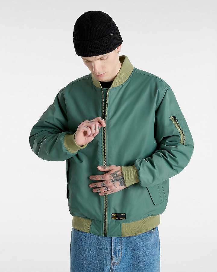 Green Men Vans Copley Bomber Jackets NZ | VN0213685