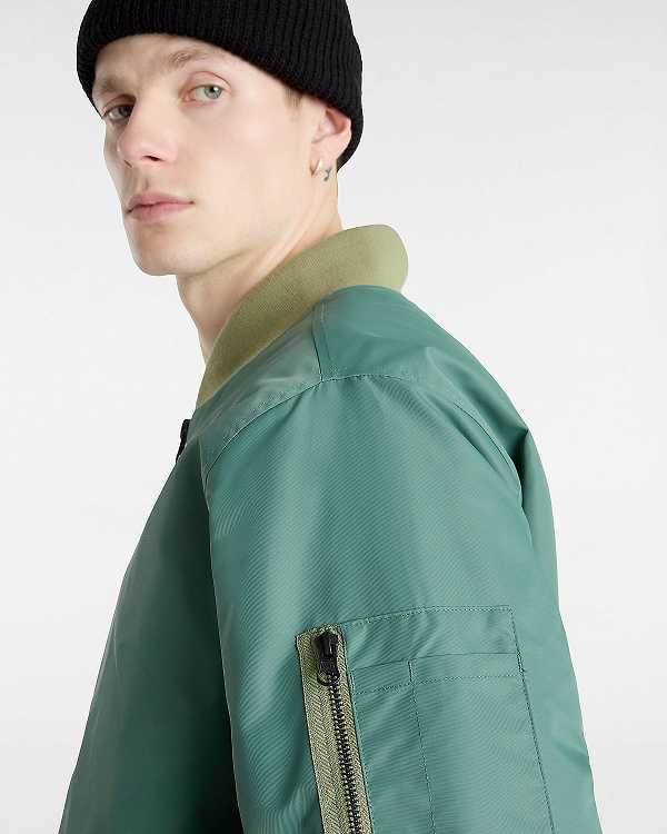 Green Men Vans Copley Bomber Jackets NZ | VN0213685