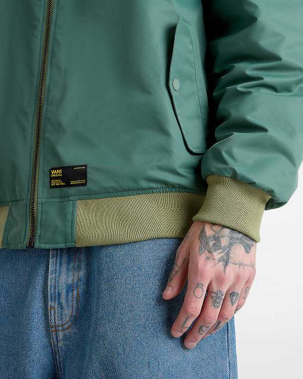 Green Men Vans Copley Bomber Jackets NZ | VN0213685