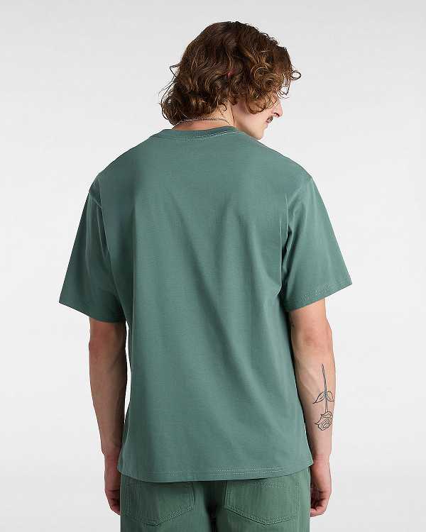 Green Men Vans Essential Loose T Shirts NZ | VN6792184