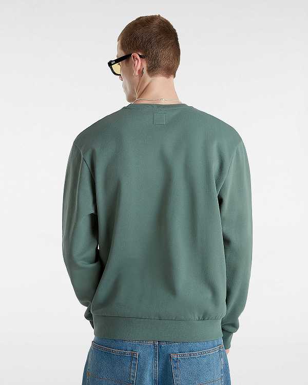 Green Men Vans Essential Relaxed Crew Sweatshirt NZ | VN9476012