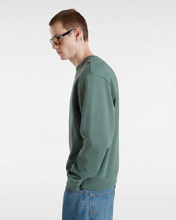 Green Men Vans Essential Relaxed Crew Sweatshirt NZ | VN9476012