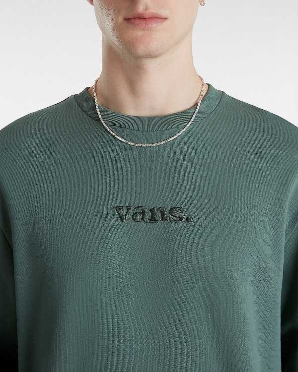 Green Men Vans Essential Relaxed Crew Sweatshirt NZ | VN9476012