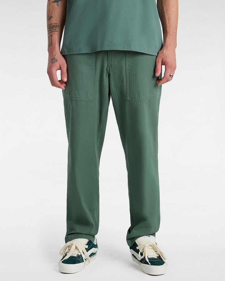 Green Men Vans Fatigue Loose Tapered Pants NZ | VN2109745