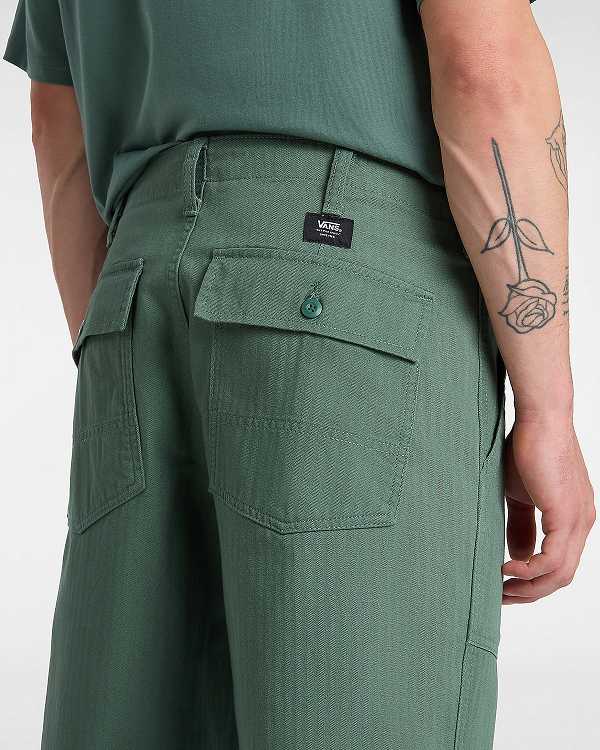 Green Men Vans Fatigue Loose Tapered Pants NZ | VN2109745