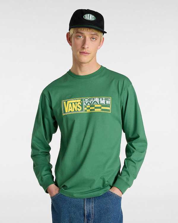 Green Men Vans Hi Stretch Long Sleeve T Shirts NZ | VN0847253