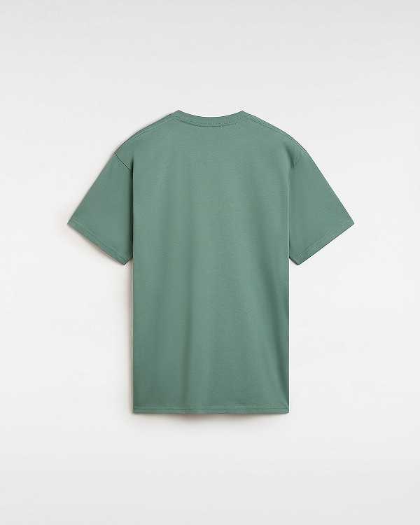 Green Men Vans Left Chest Logo T Shirts NZ | VN4150937