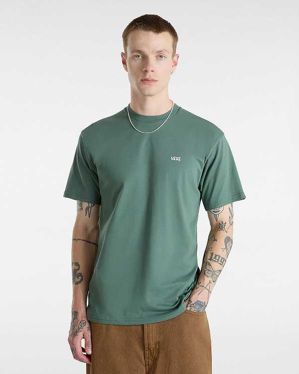 Green Men Vans Left Chest Logo T Shirts NZ | VN4150937