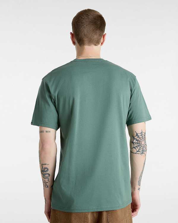 Green Men Vans Left Chest Logo T Shirts NZ | VN4150937