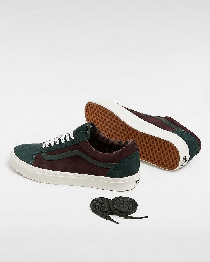 Green Men Vans Old Skool Pig Suede Sneakers NZ | VN6314289