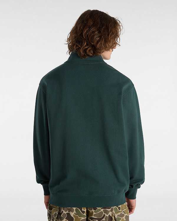 Green Men Vans Original Standards Loose Quarter Sweatshirt NZ | VN7320498