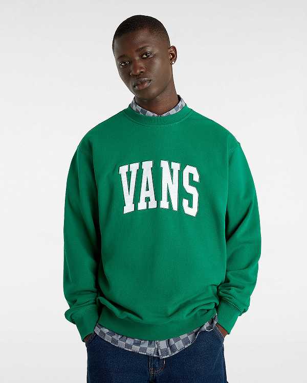 Green Men Vans Original Standards Varsity Loose Crew Sweatshirt NZ | VN8413750