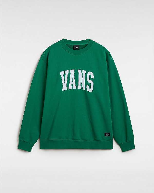 Green Men Vans Original Standards Varsity Loose Crew Sweatshirt NZ | VN8413750